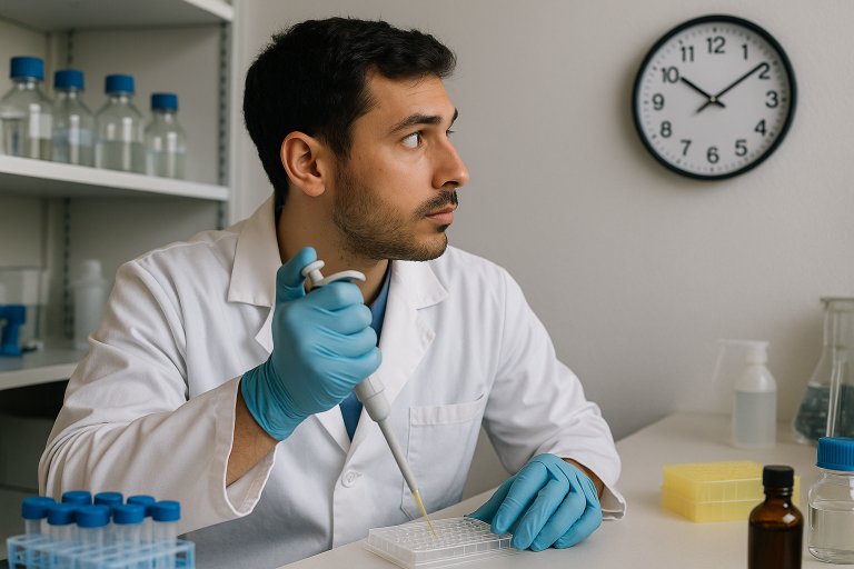 A scientist who could be saving time on antibody cocktail prep with automation