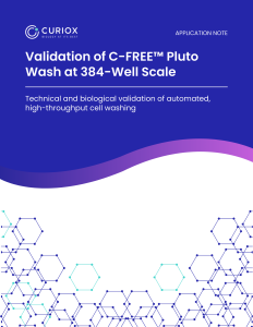 384-well application note for centrifuge-free cell washing