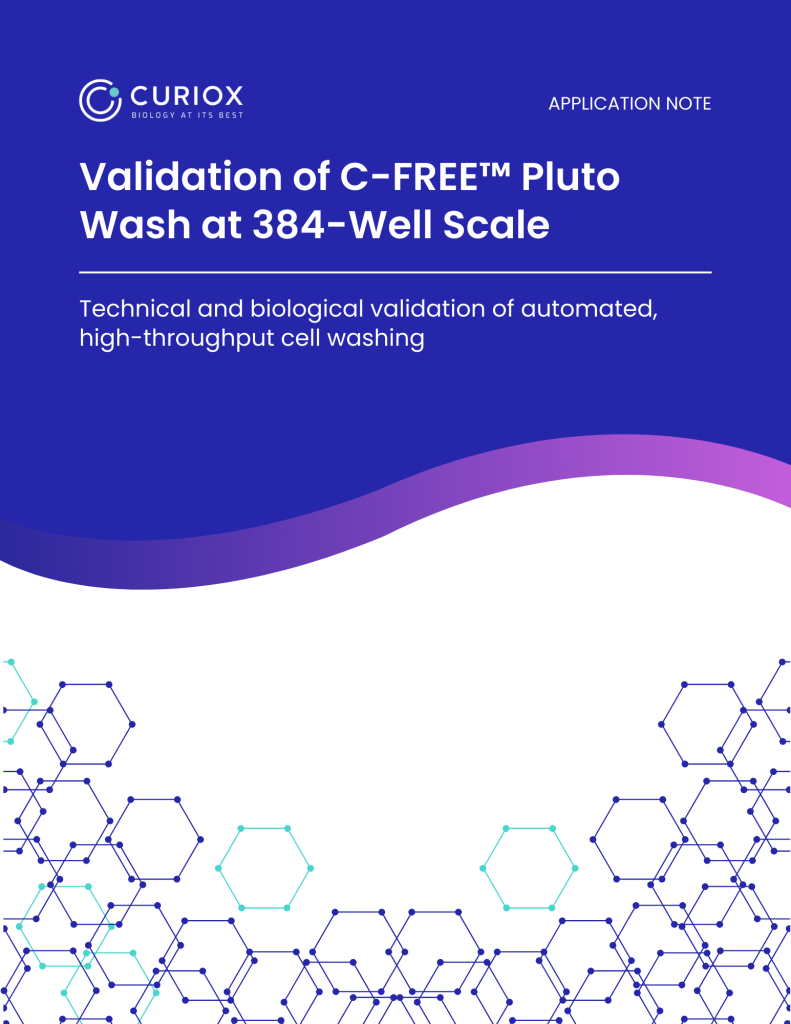 384-well application note for centrifuge-free cell washing